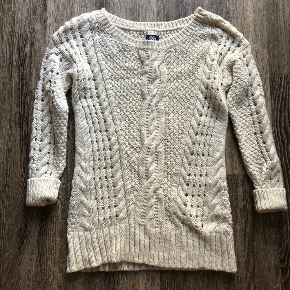 American Eagle Cable Knit Sweater - S
